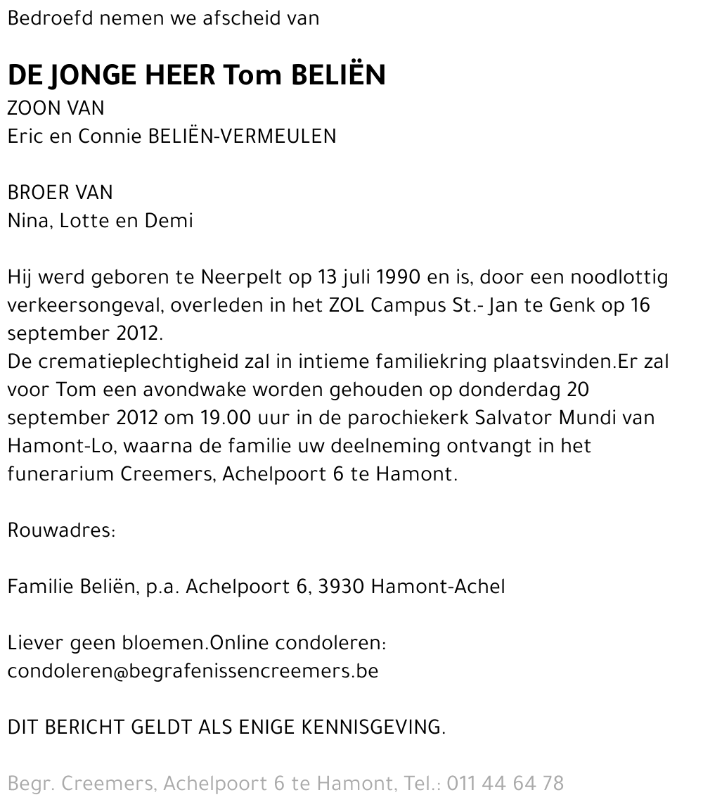 Tom Beliën