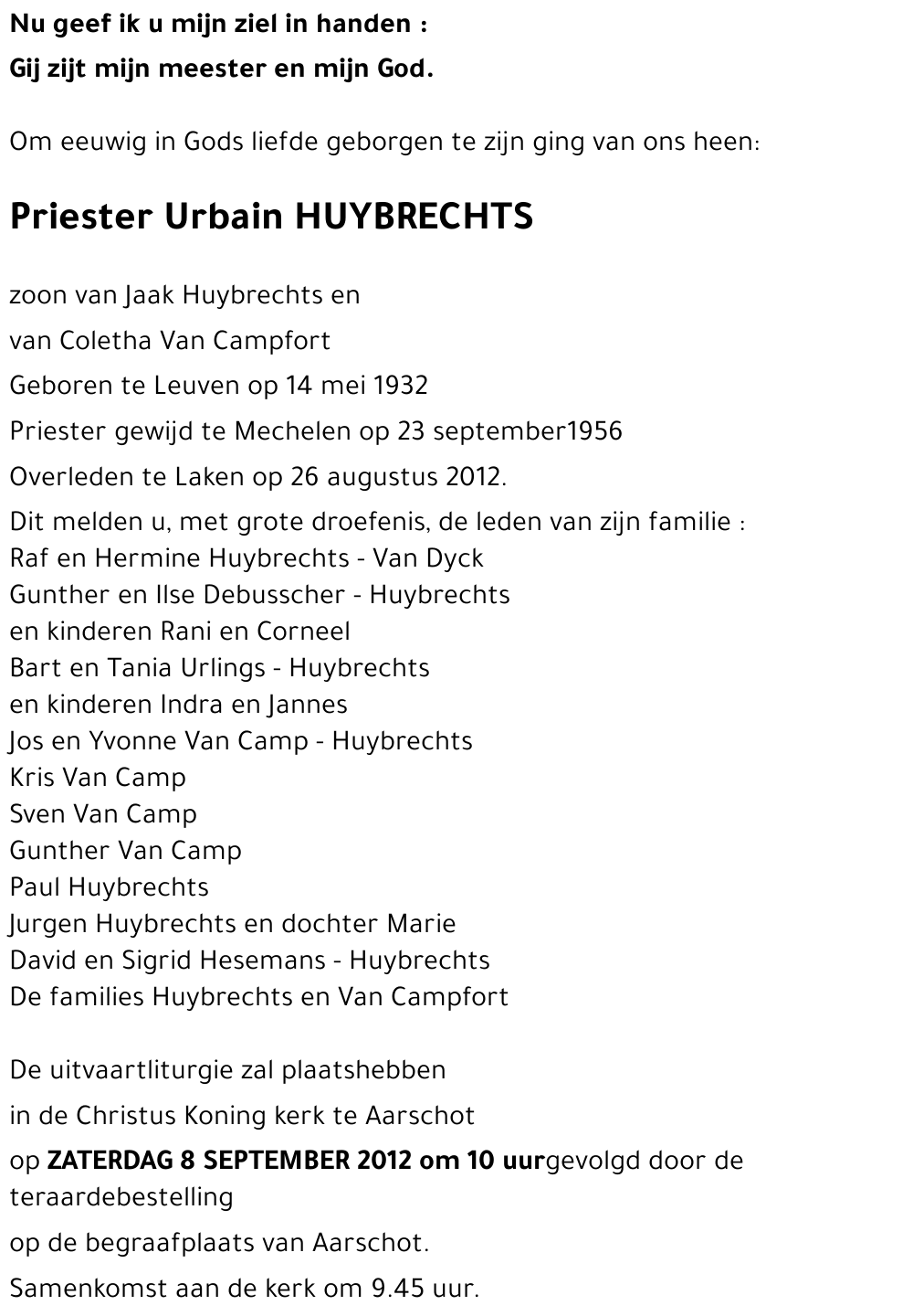 Urbain HUYBRECHTS