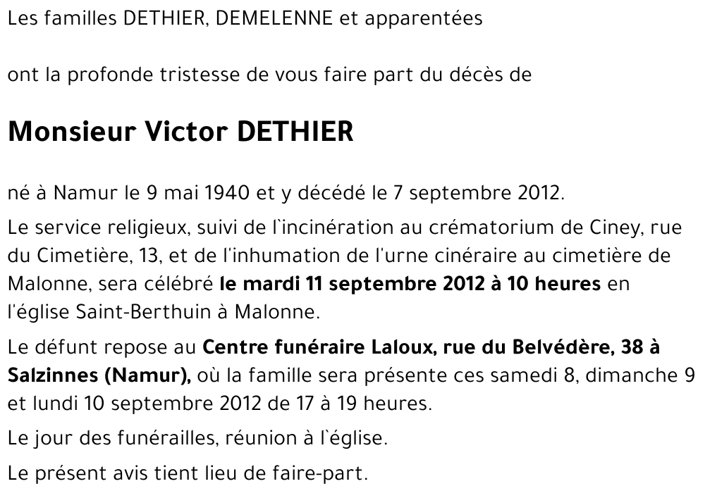 Victor DETHIER