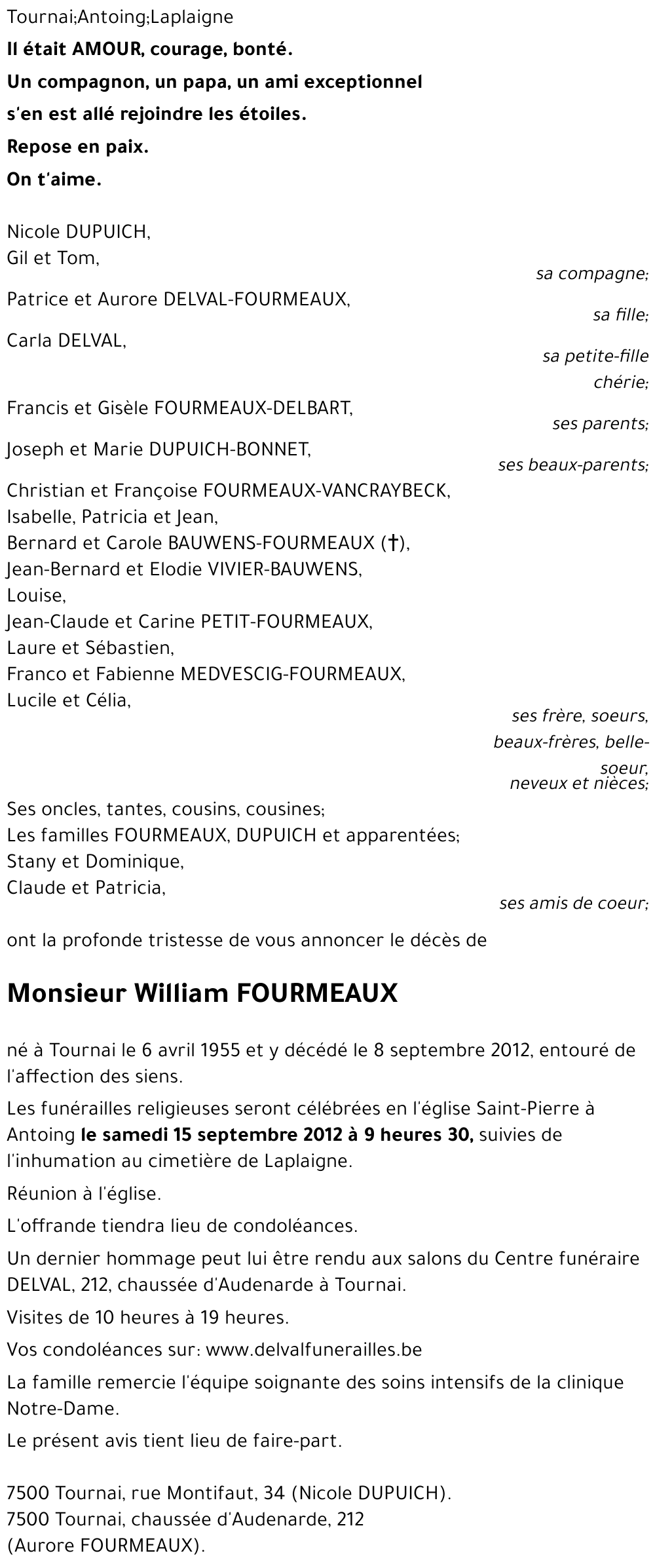 William FOURMEAUX