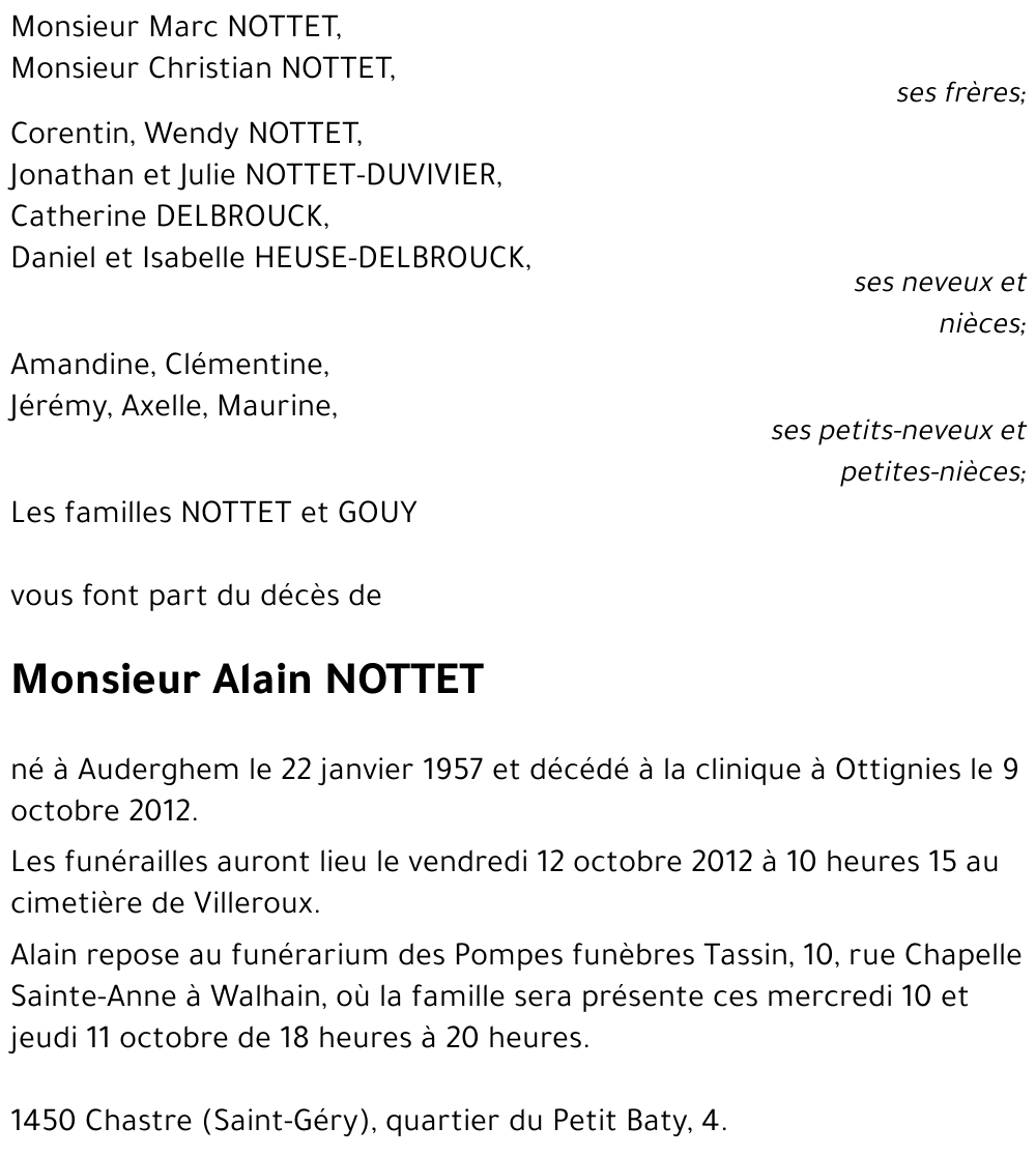 Alain NOTTET