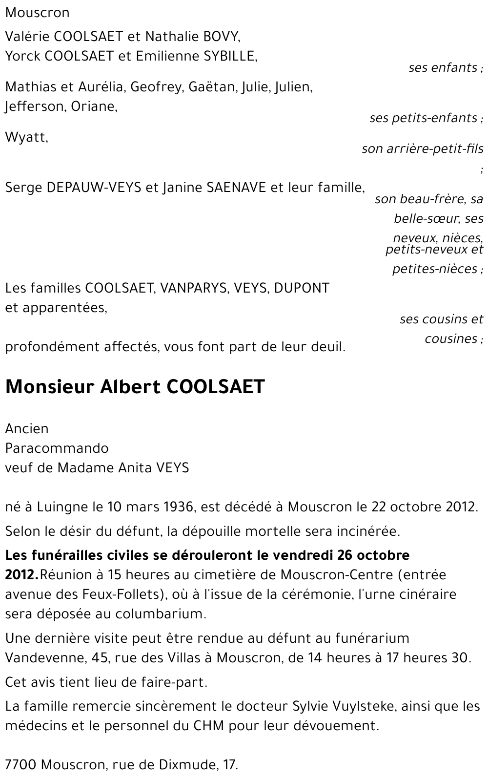 Albert COOLSAET