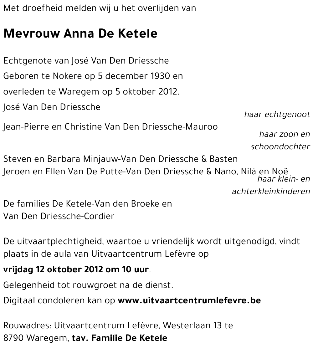 Anna De Ketele