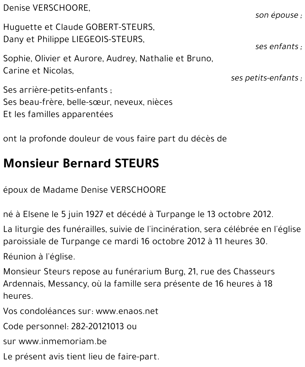Bernard STEURS