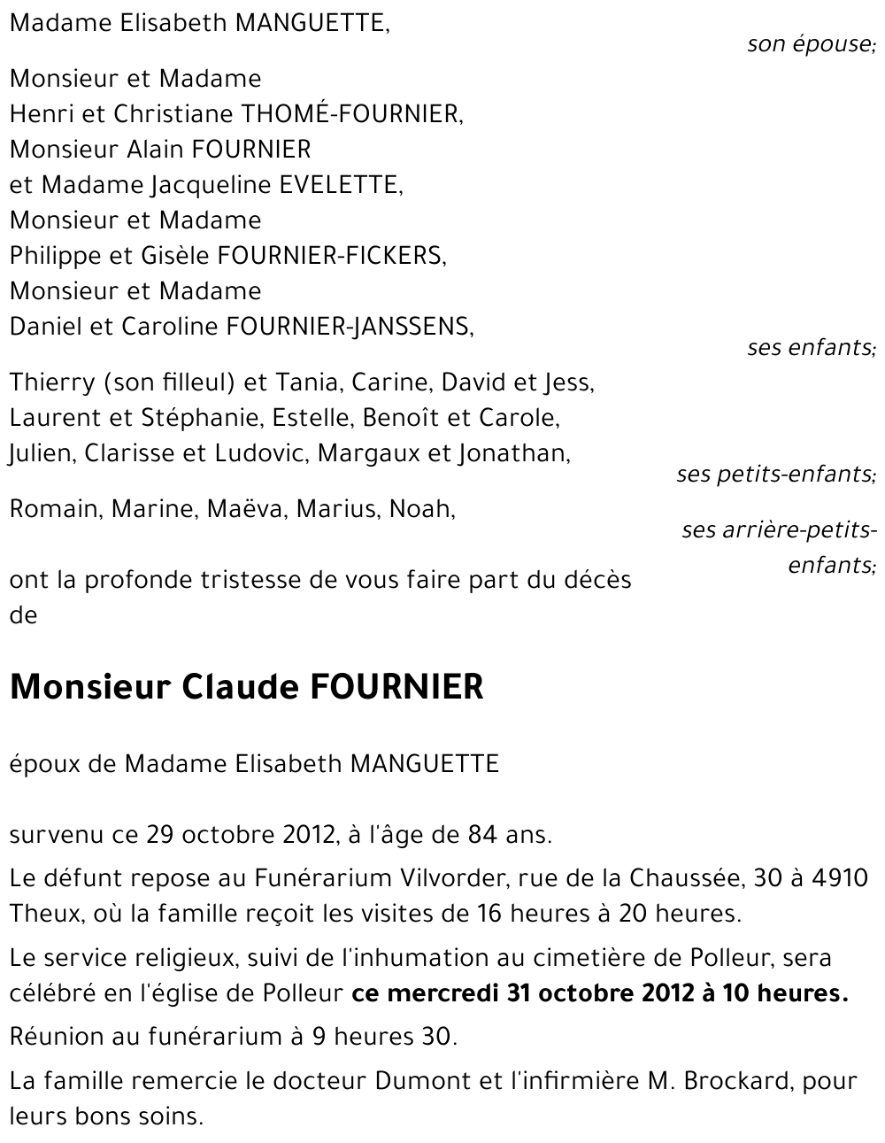 Claude FOURNIER