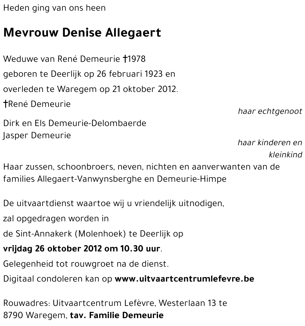 Denise Allegaert
