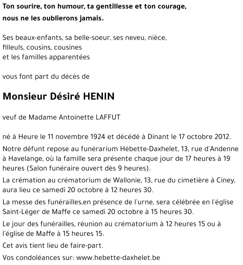 Désiré HENIN
