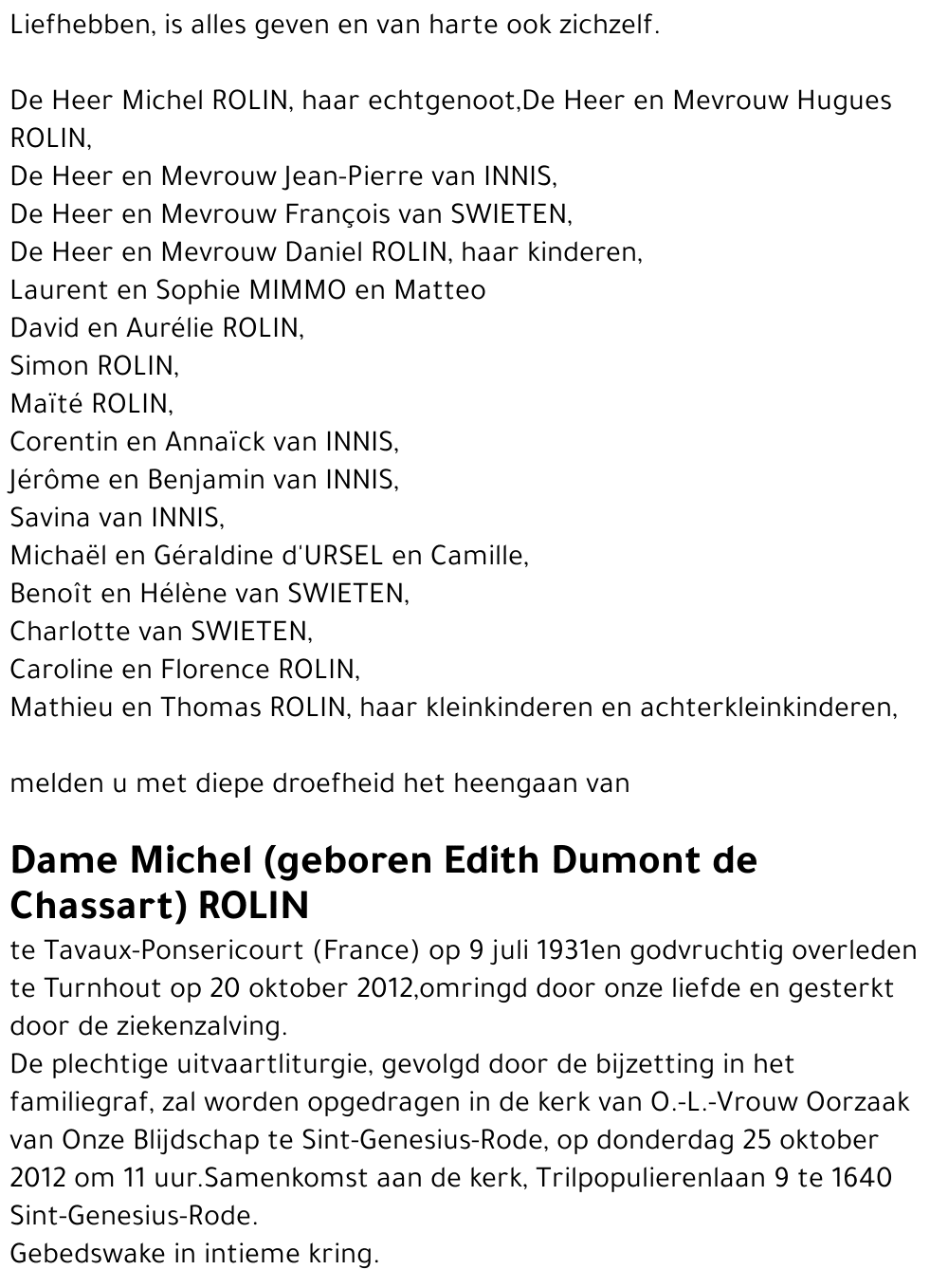 Edith Dumont de Chassart