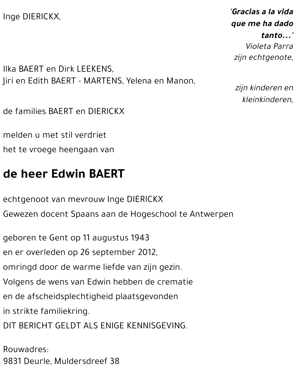 Edwin BAERT