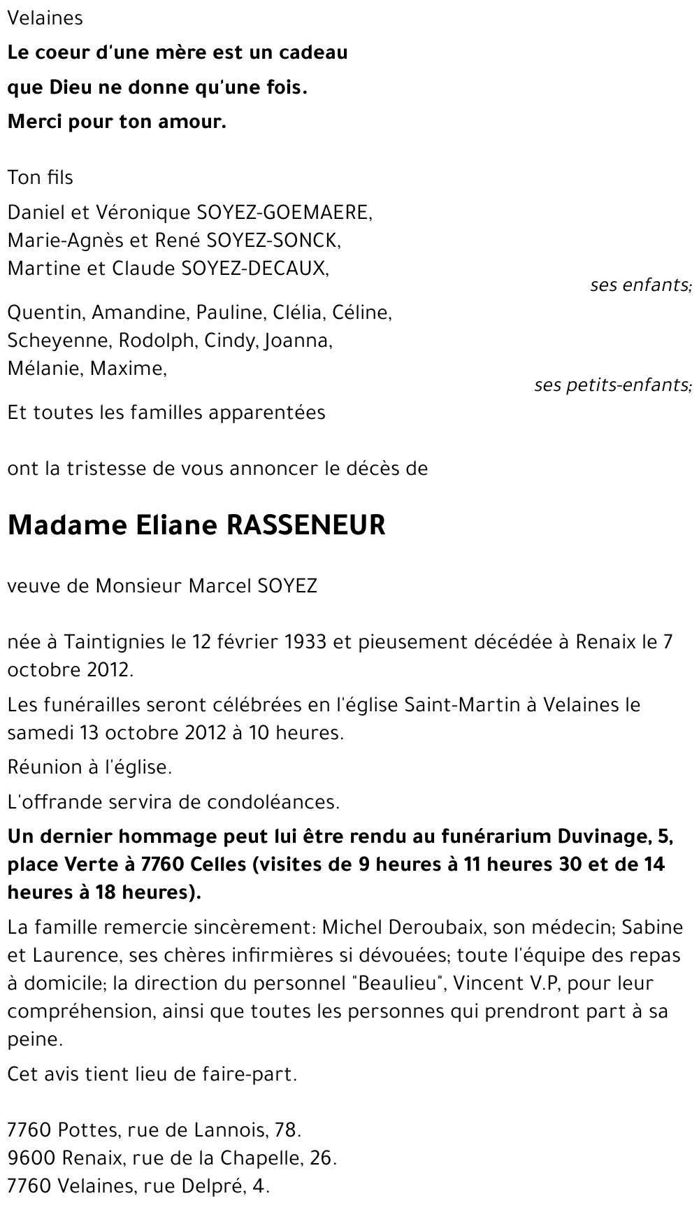 Eliane RASSENEUR