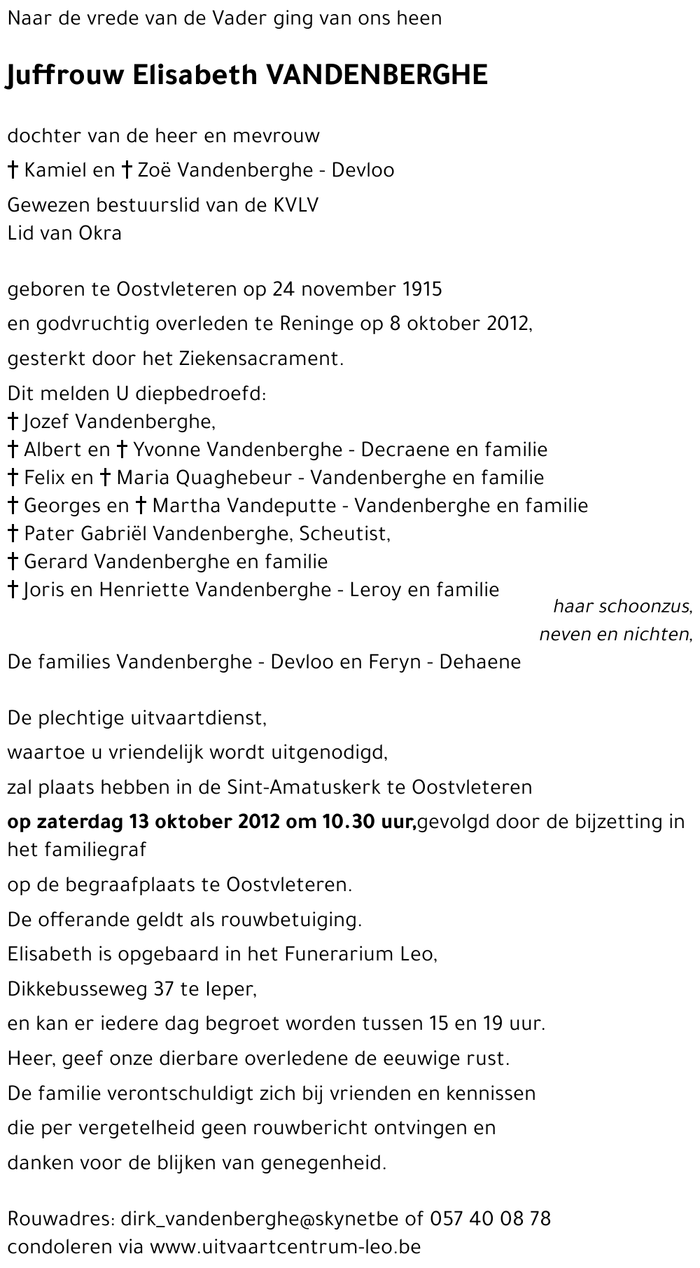 Elisabeth VANDENBERGHE