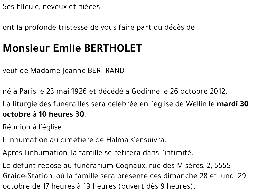 Emile BERTHOLET