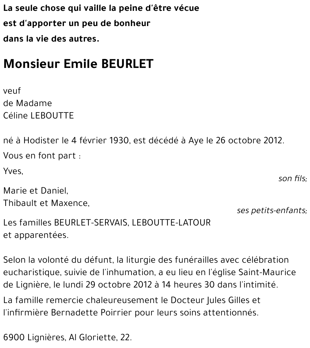 Emile BEURLET