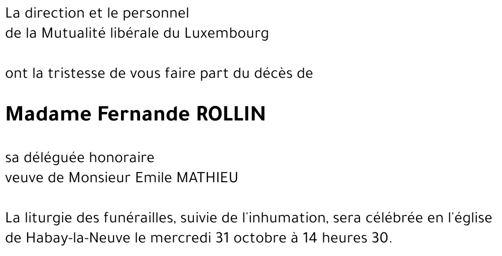Fernande ROLLIN