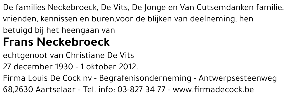 Frans Neckebroeck