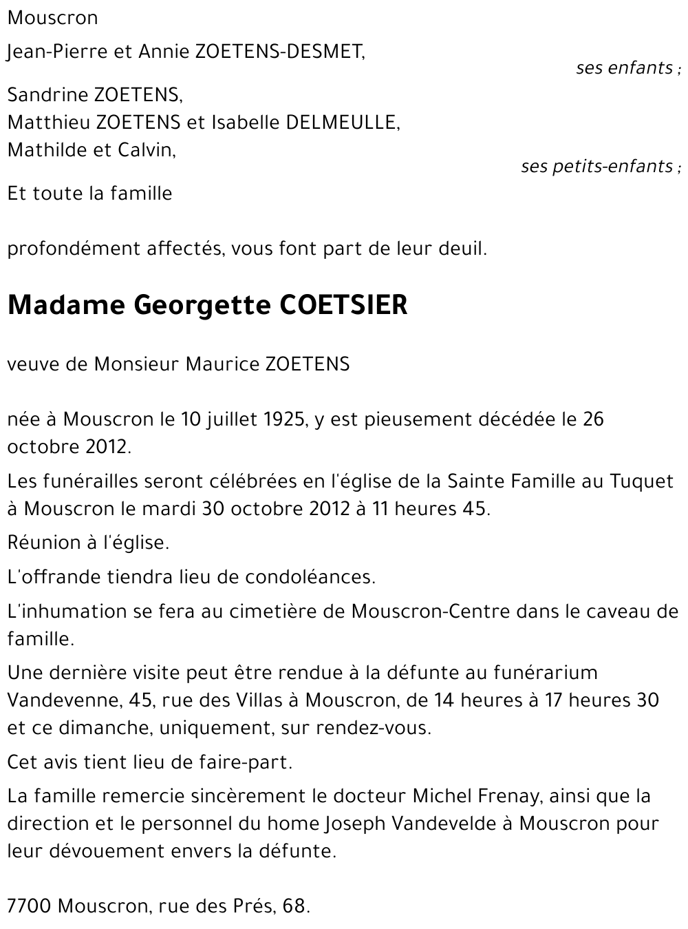Georgette COETSIER