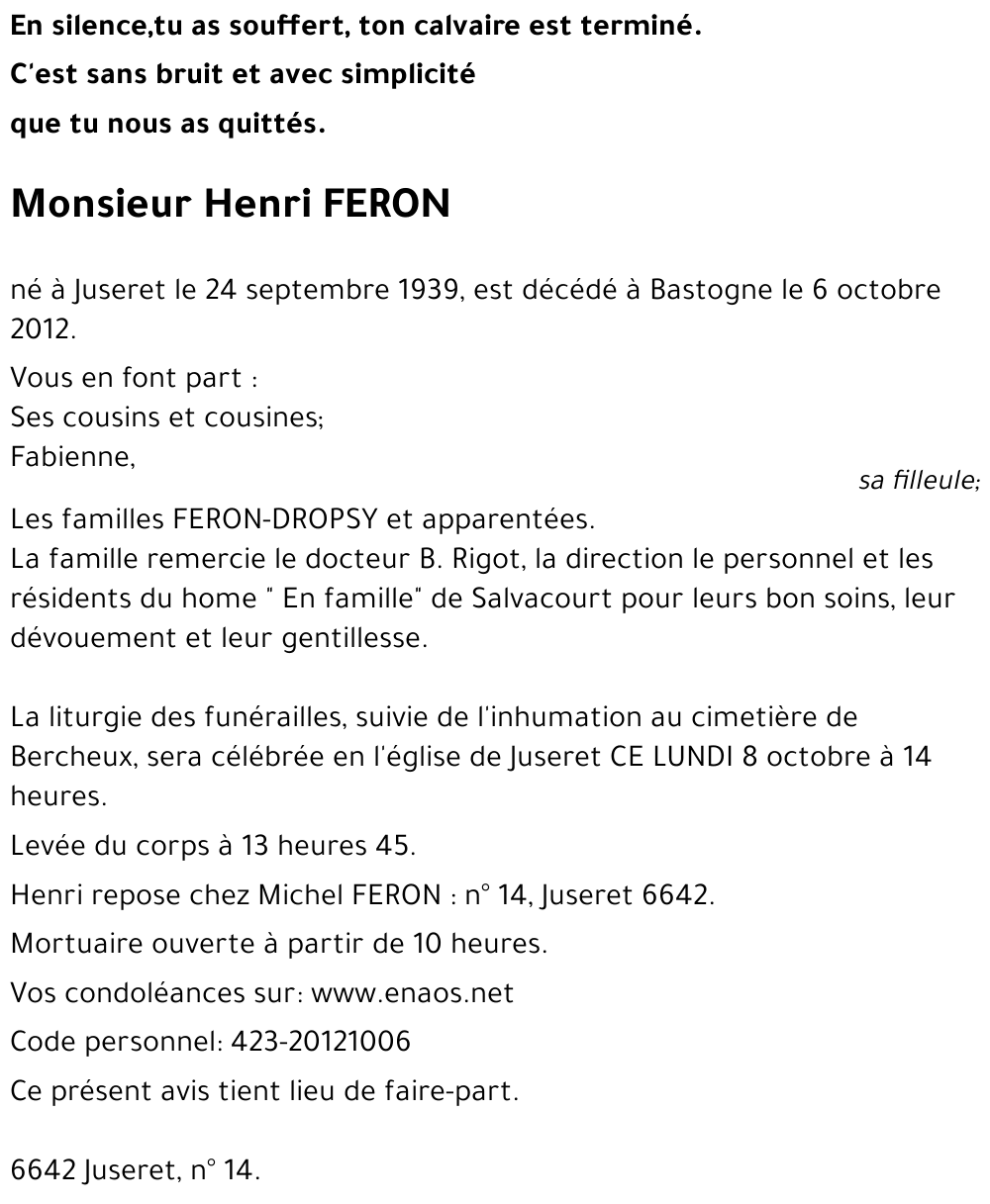 Henri FERON