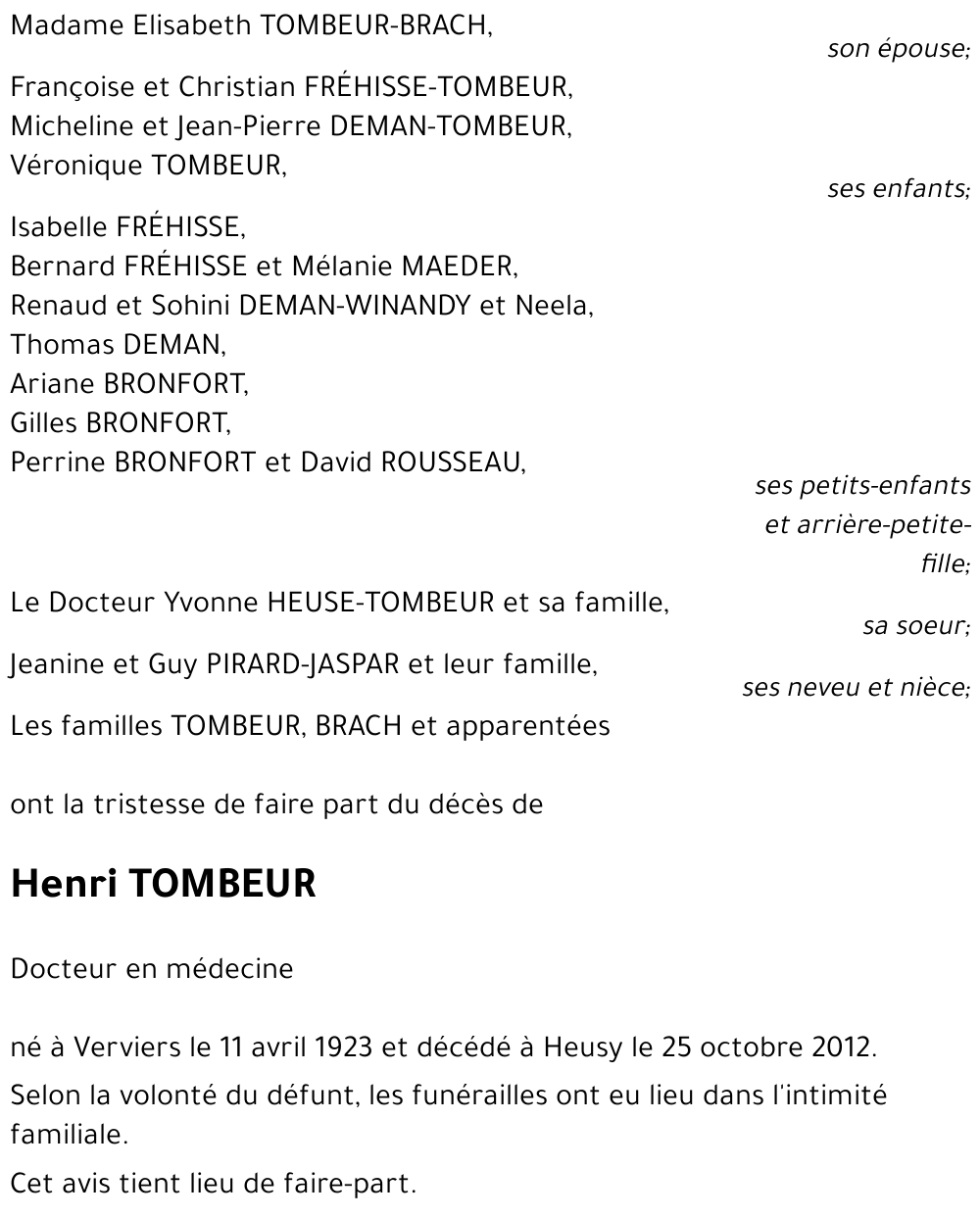 Henri TOMBEUR