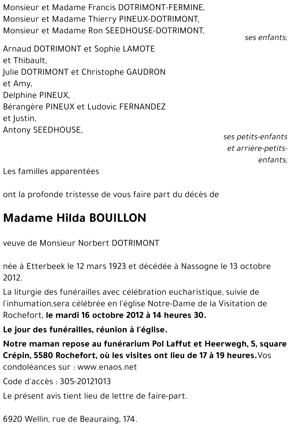 Hilda BOUILLON