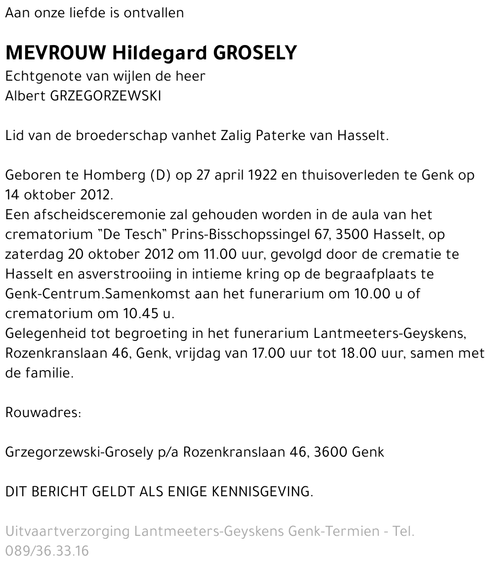 Hildegard GROSELY