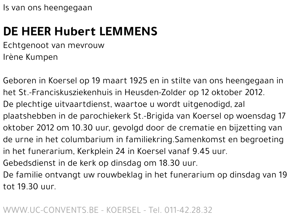 Hubert Lemmens