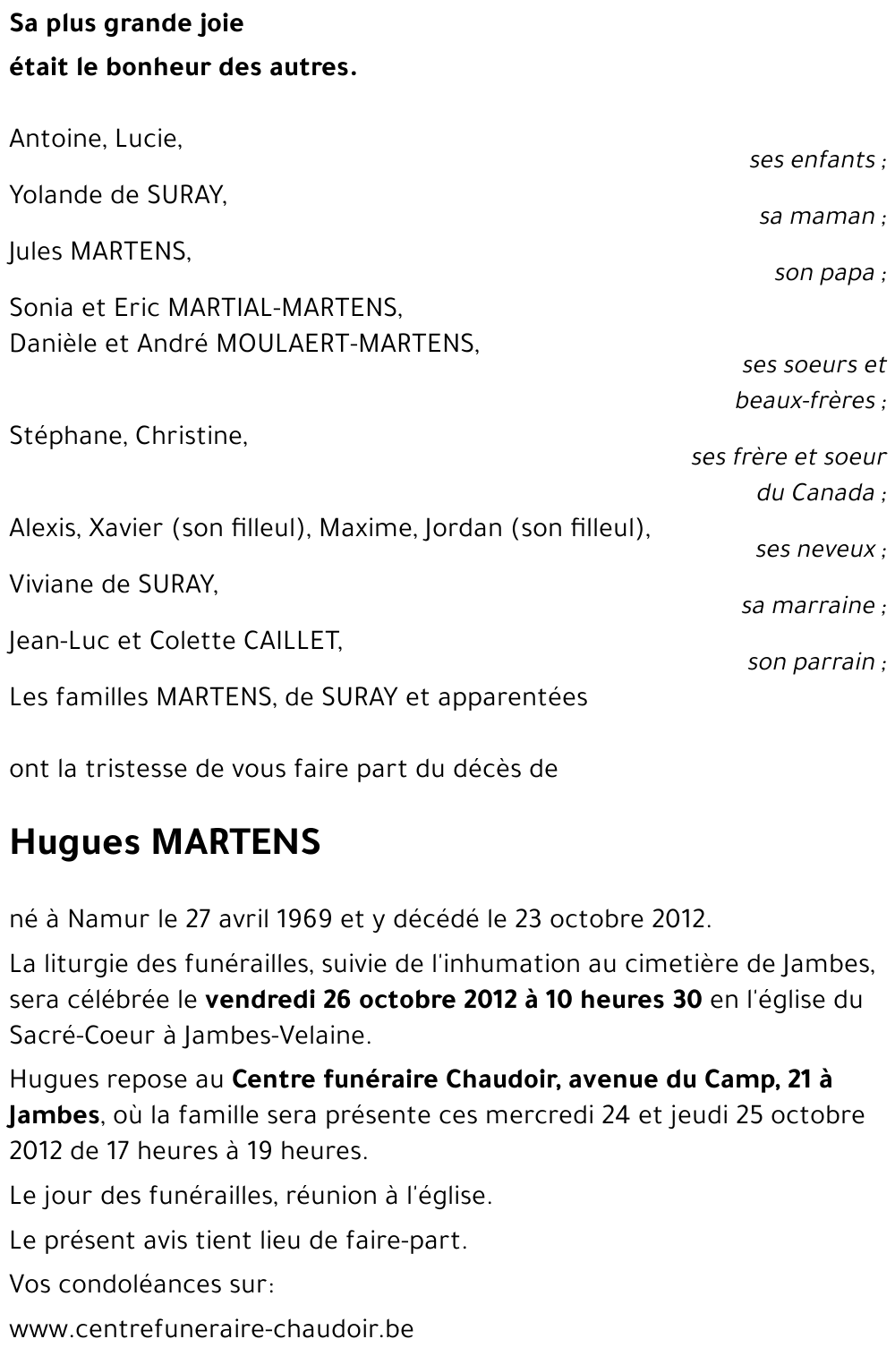 Hugues MARTENS