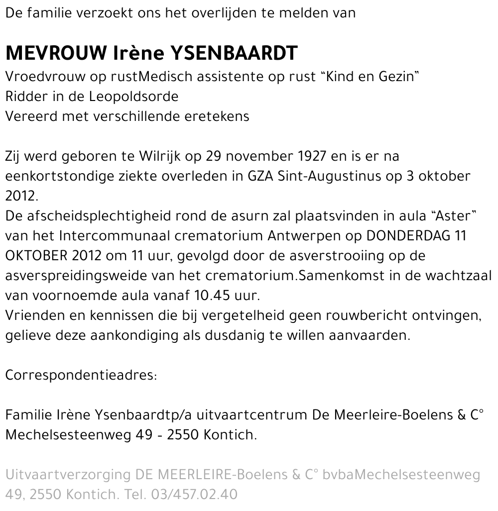 Irène Ysenbaardt