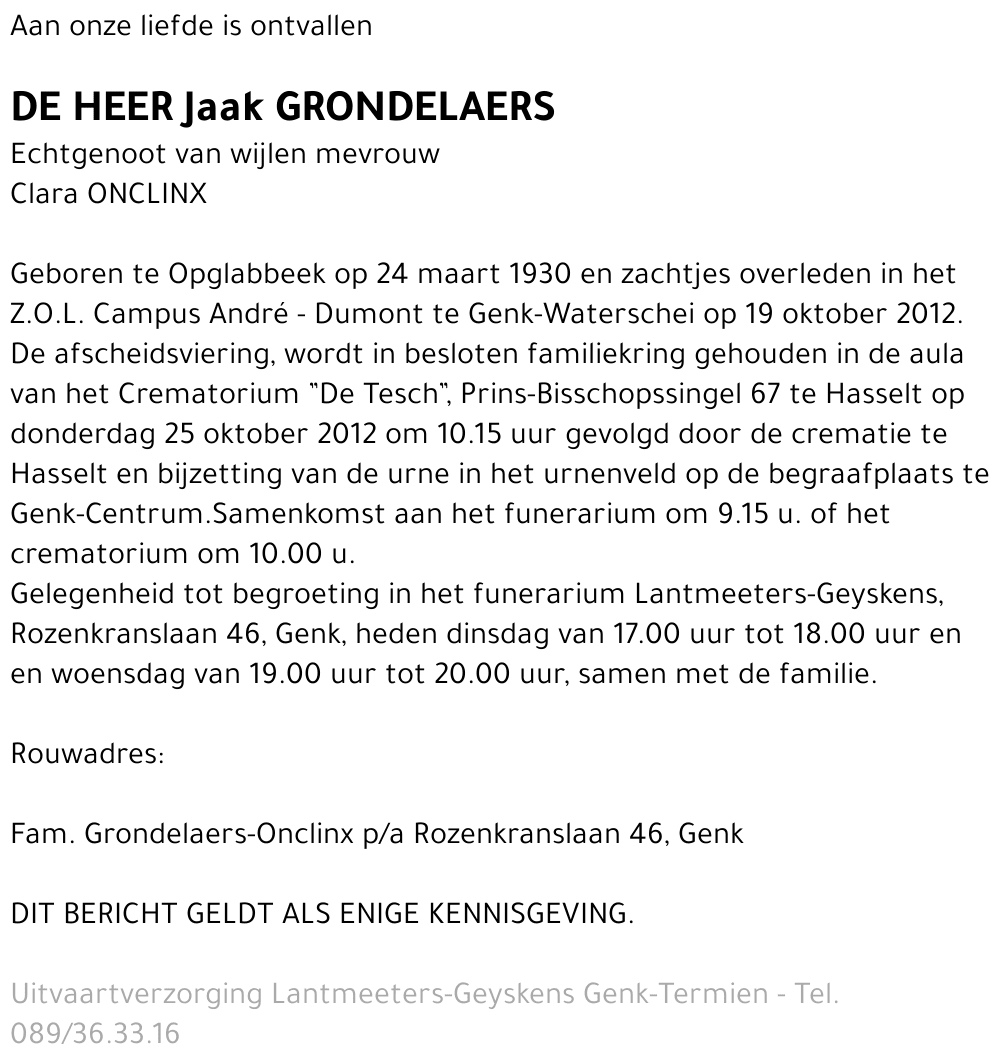 Jaak GRONDELAERS