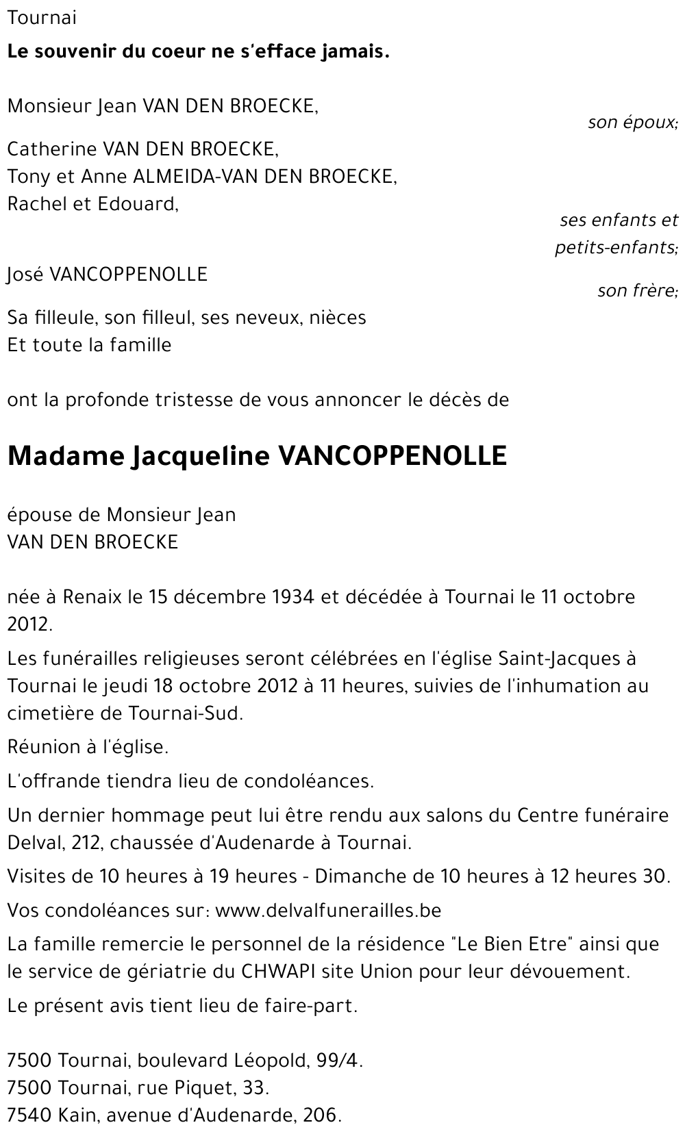 Jacqueline VANCOPPENOLLE
