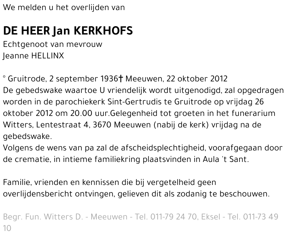 Jan KERKHOFS
