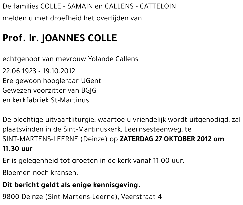 Joannes COLLE