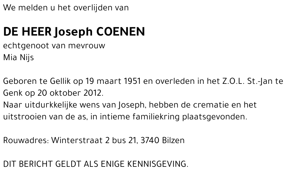 Joseph Coenen