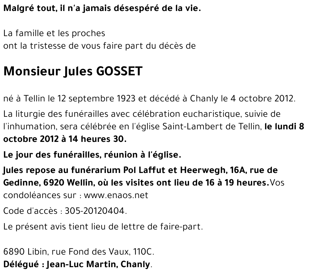 Jules GOSSET