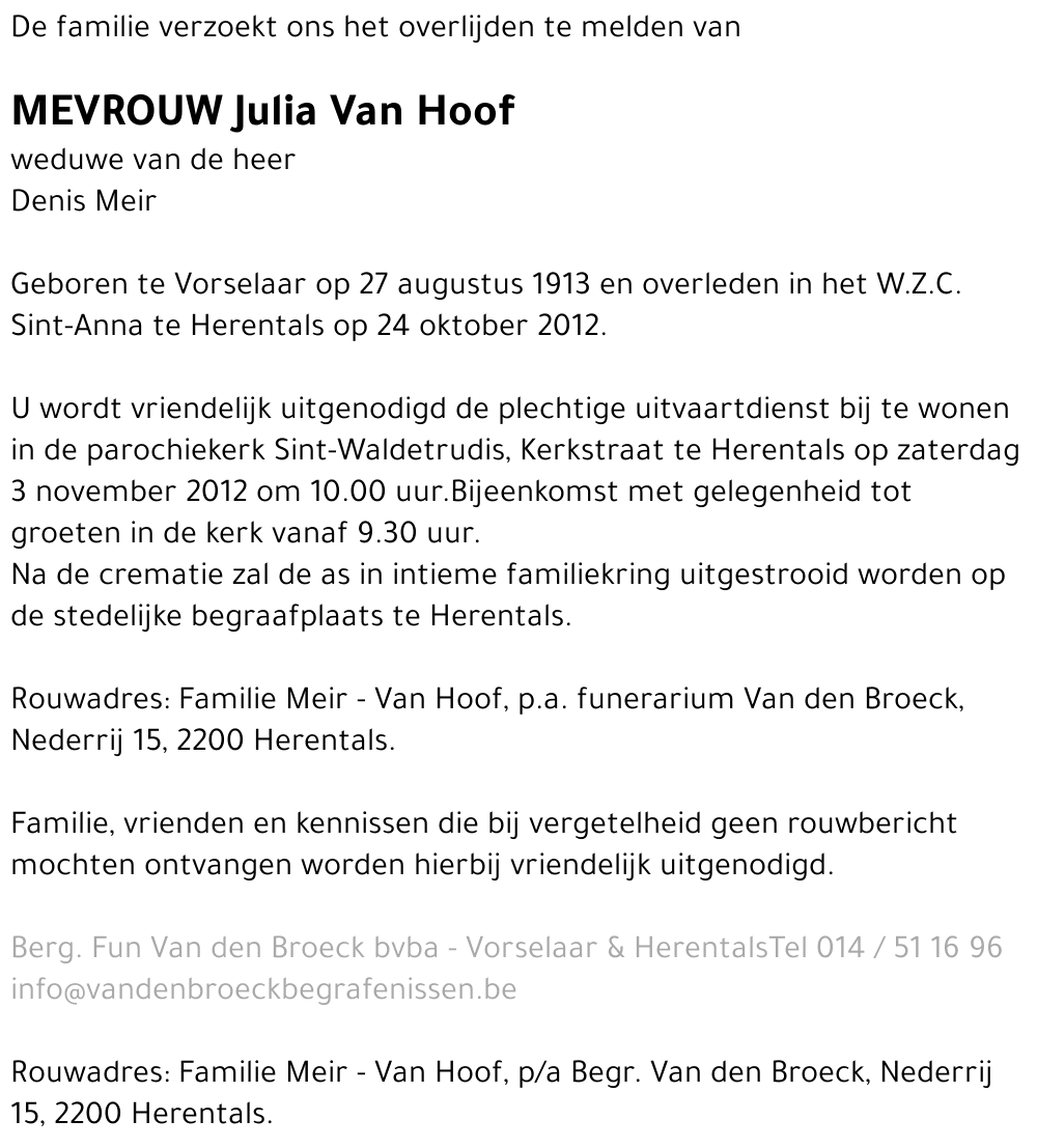 Julia Van Hoof
