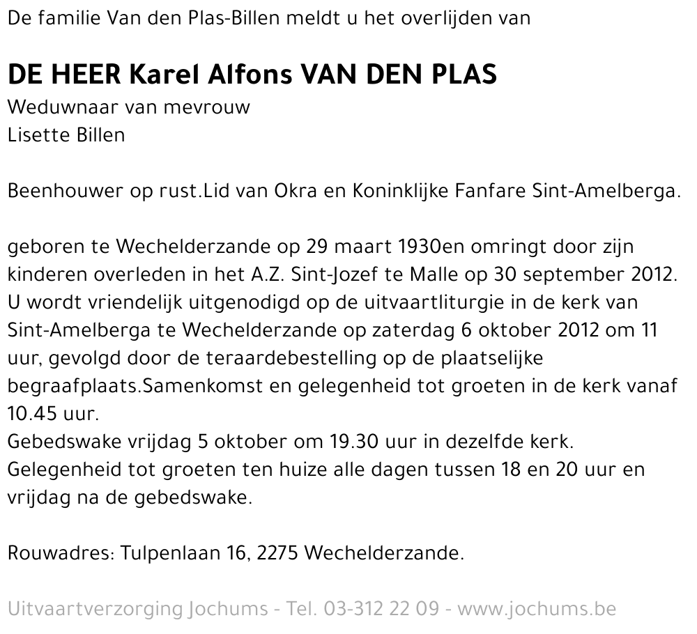 Karel Alfons Van den Plas