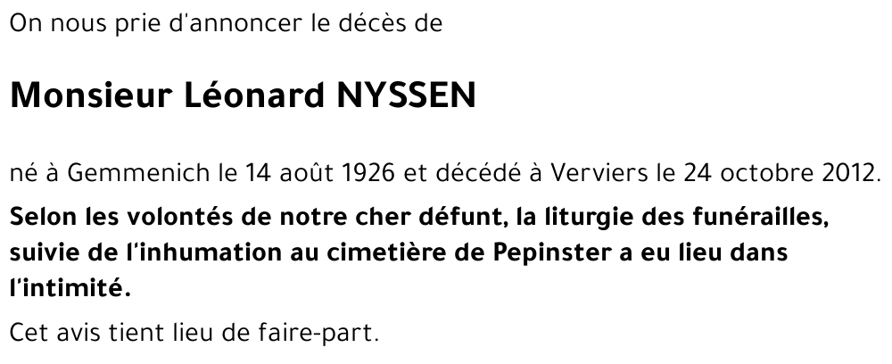 Léonard NYSSEN