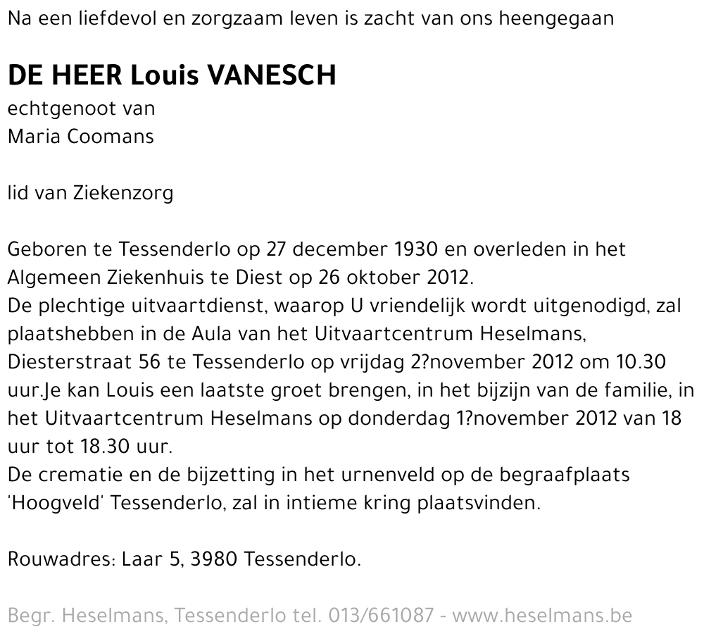 Louis Vanesch