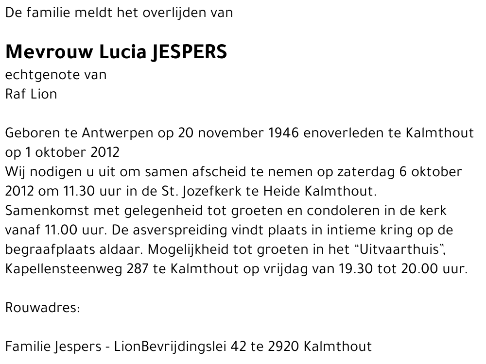 Lucia Maria Gabriël Josée JESPERS