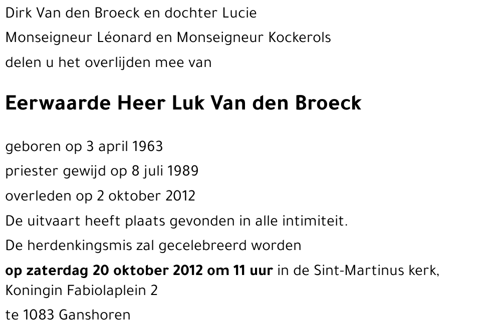 Luk Van den Broeck