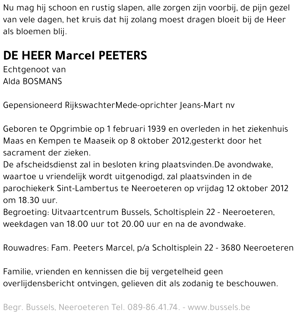 Marcel PEETERS