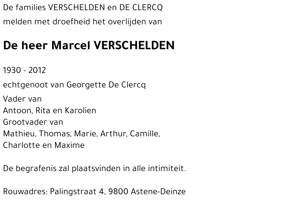 Marcel VERSCHELDEN