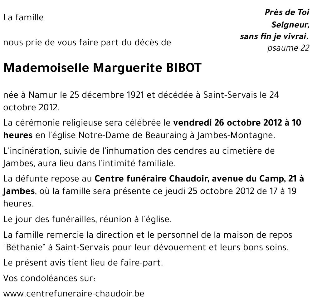 Marguerite BIBOT
