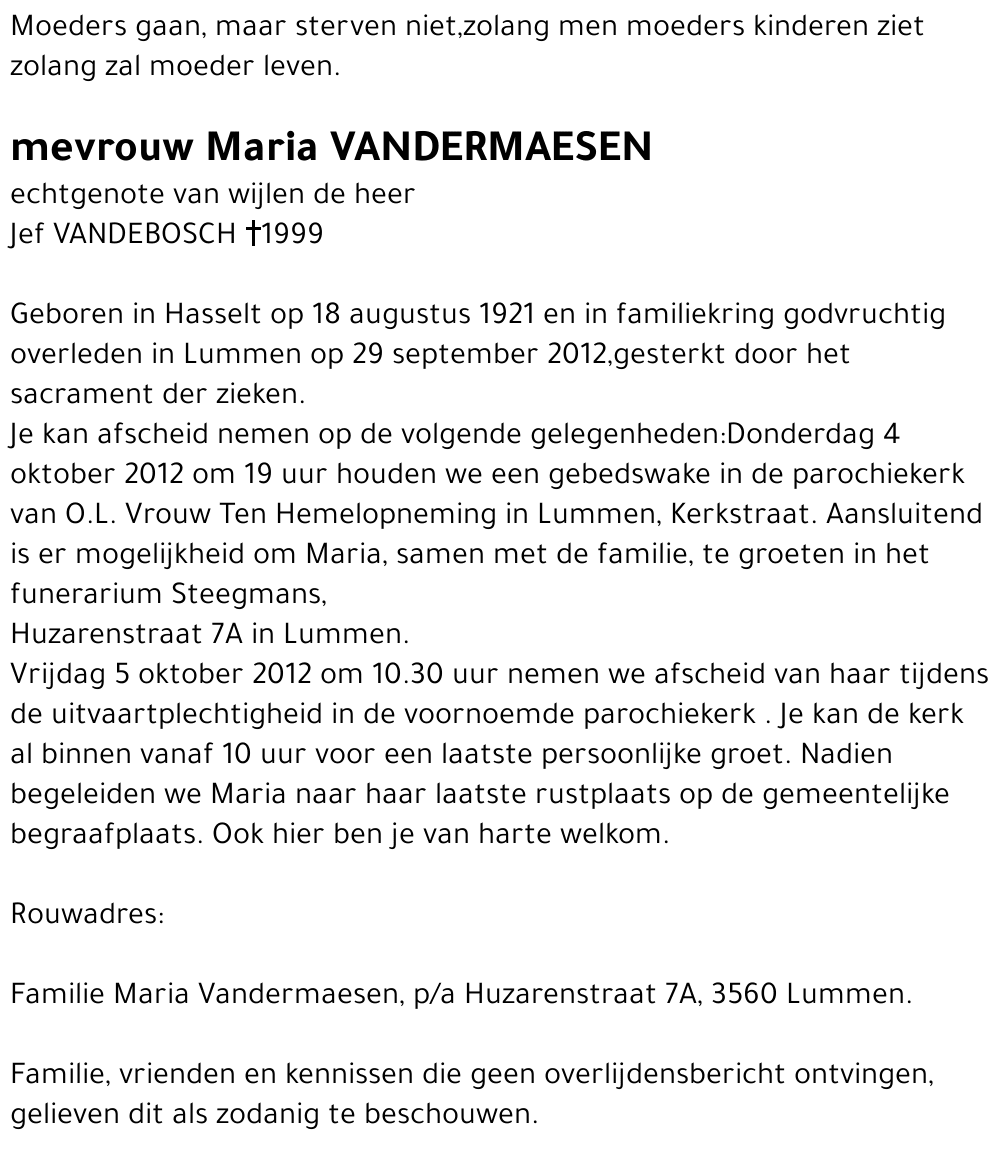 Maria Vandermaesen