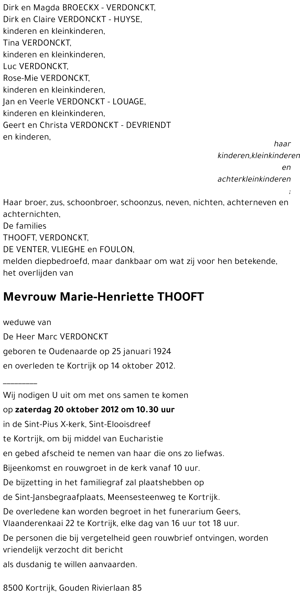 Marie-Henriette THOOFT