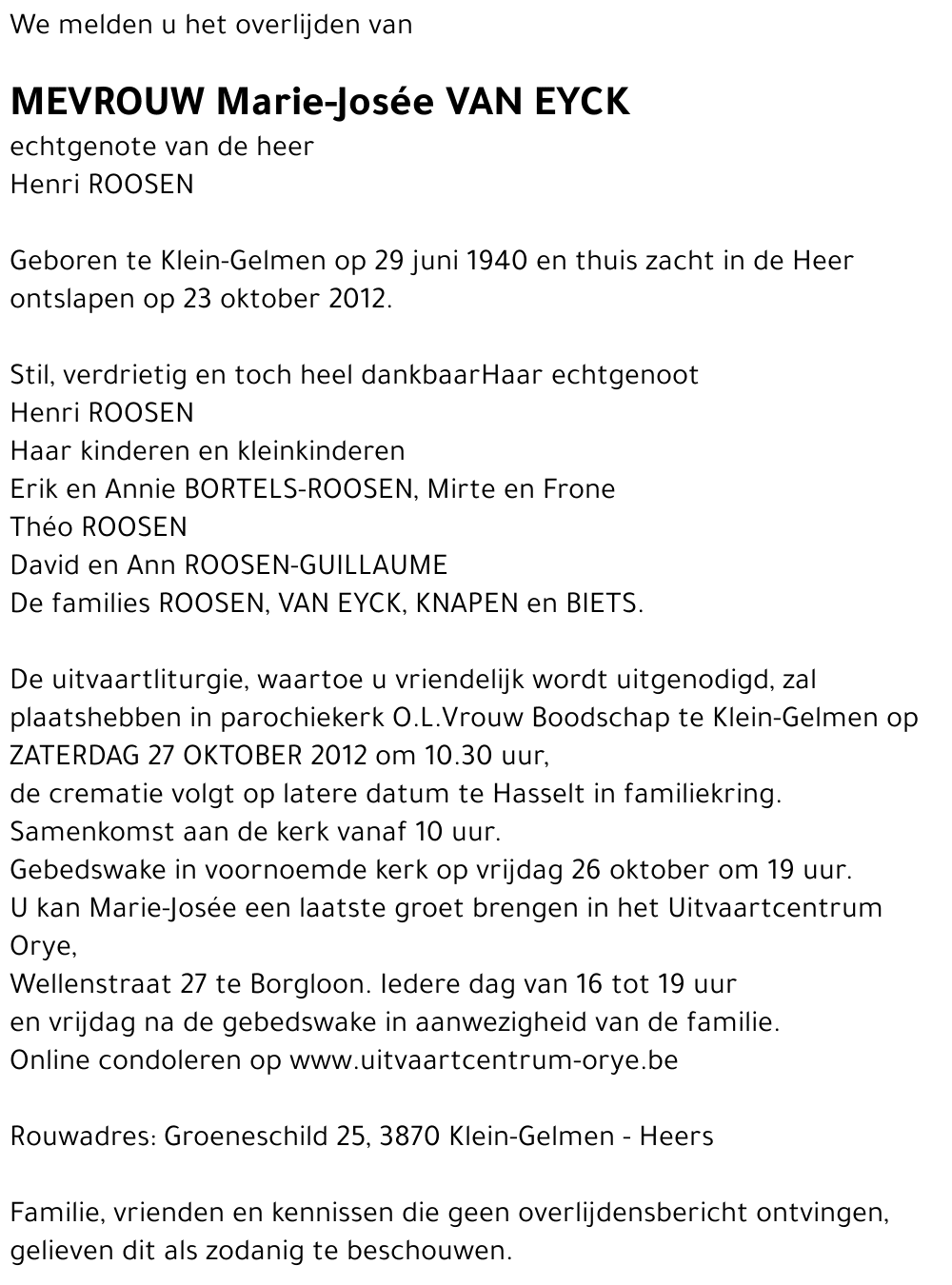 Marie-Josée Van Eyck