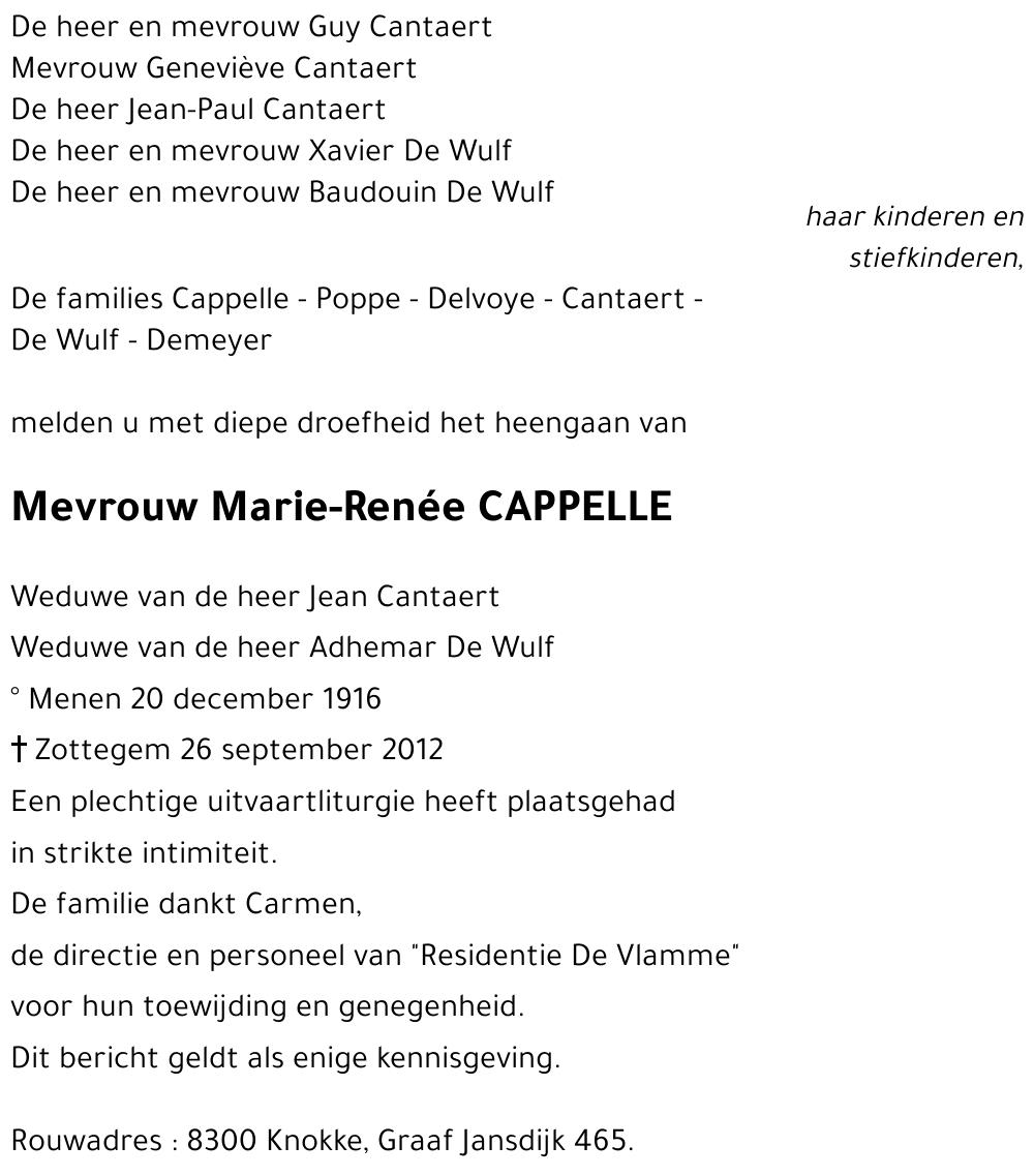 Marie-Renée CAPPELLE