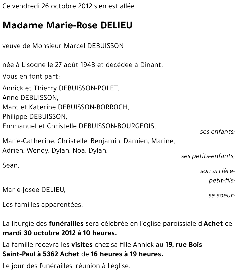 Marie-Rose DELIEU