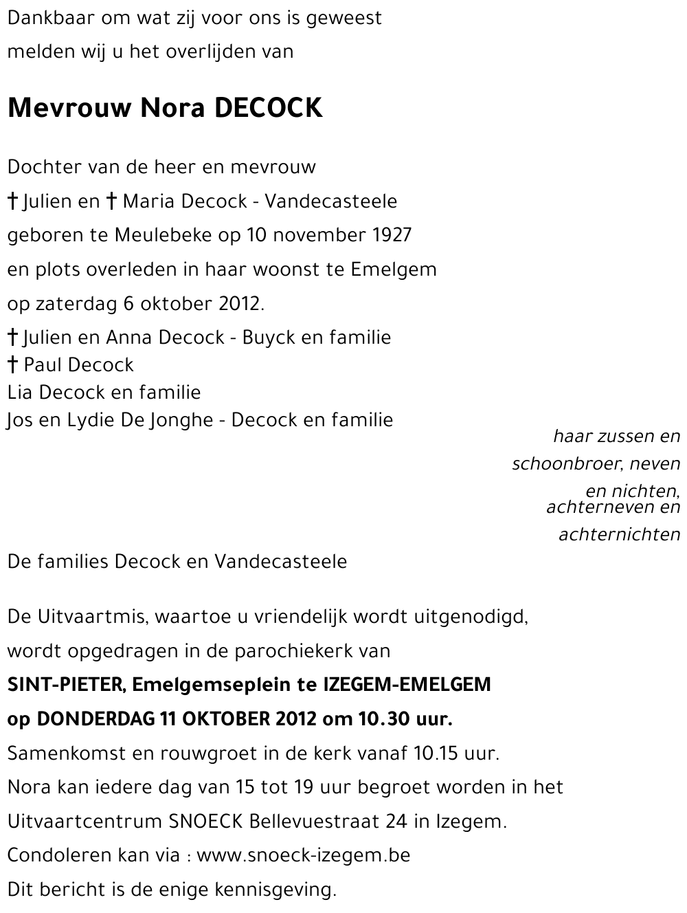 Nora DECOCK