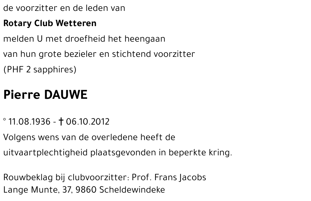 Pierre DAUWE