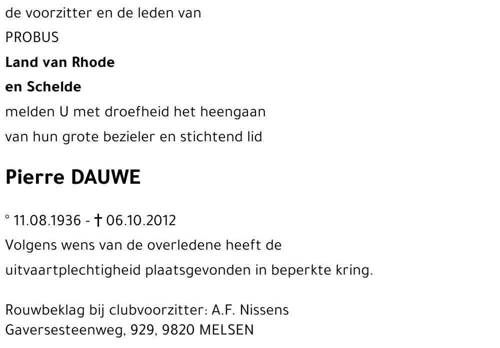 Pierre DAUWE